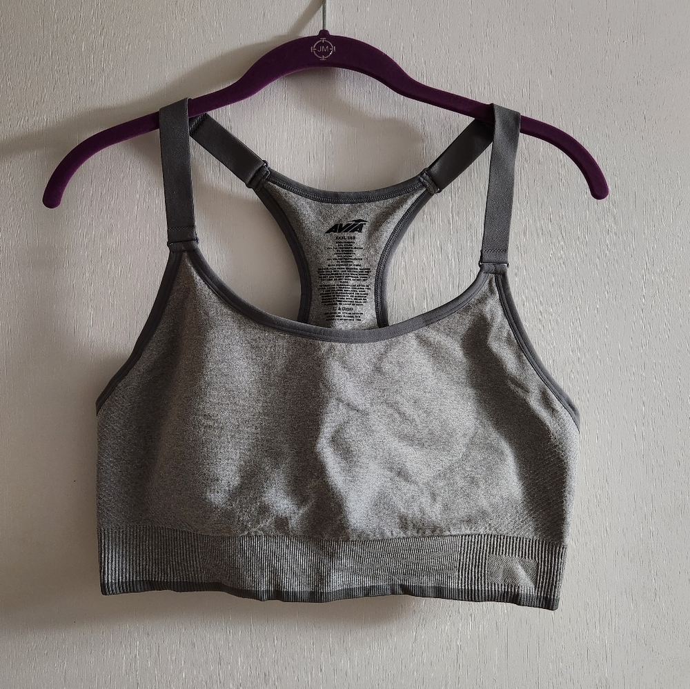 Grey sports bra
